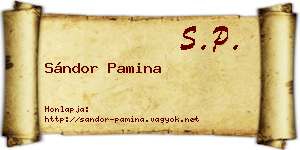 Sándor Pamina névjegykártya